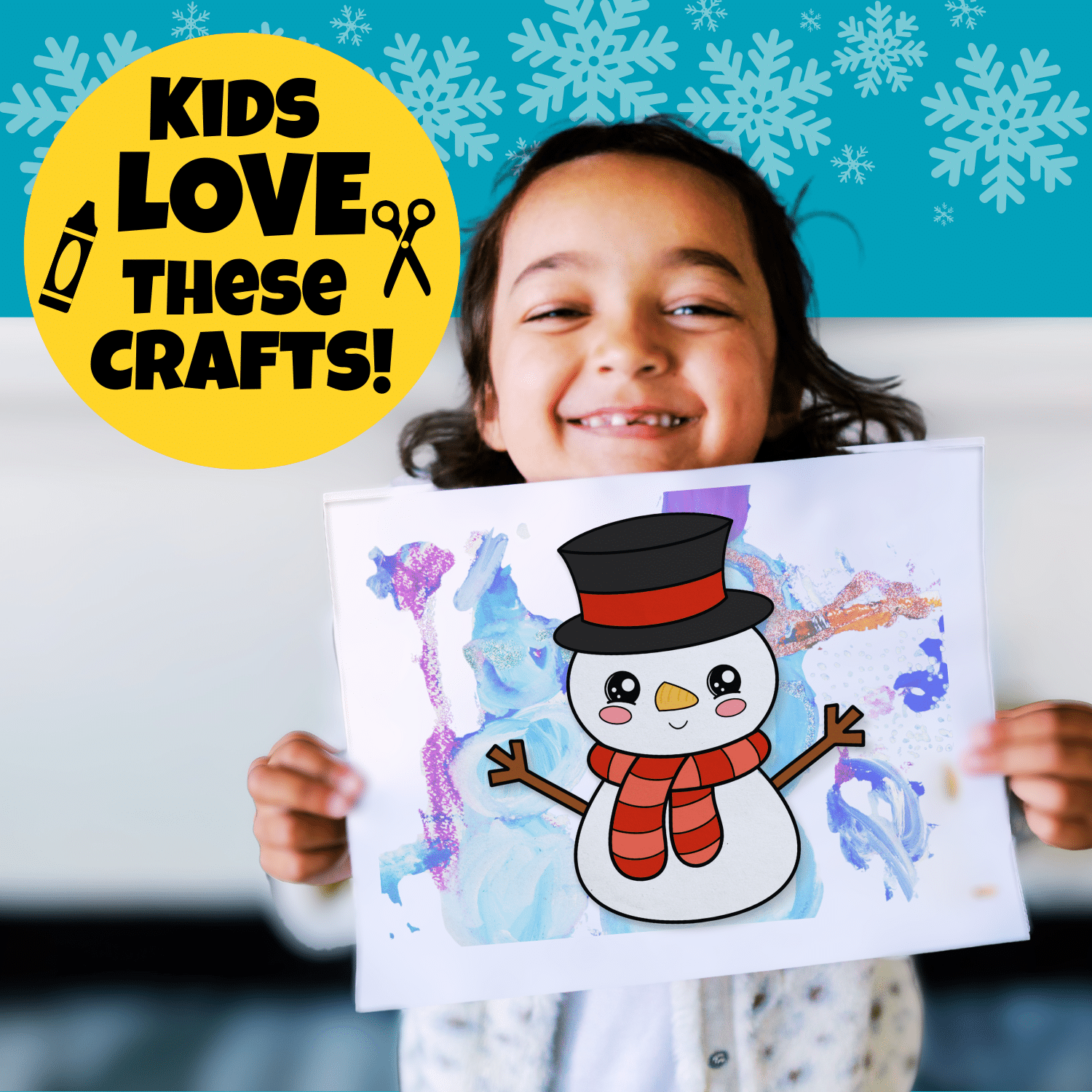 Printable Winter Deer Craft Template for Preschool and Kindergarten