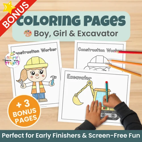 Add this construction worker cut & paste activity to your community helper or building lessons. Easy print-and-go craft with bonus tracing and labeling worksheets that support early writing and vocabulary. Great for centers and sub plans.