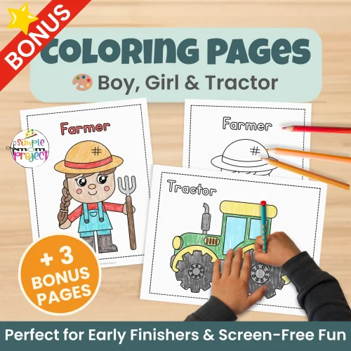 Add this farmer cut & paste activity to your community helper or farm-themed lessons. Easy print-and-go craft with bonus tracing and labeling worksheets that support early writing and vocabulary development. Great for centers and sub plans.