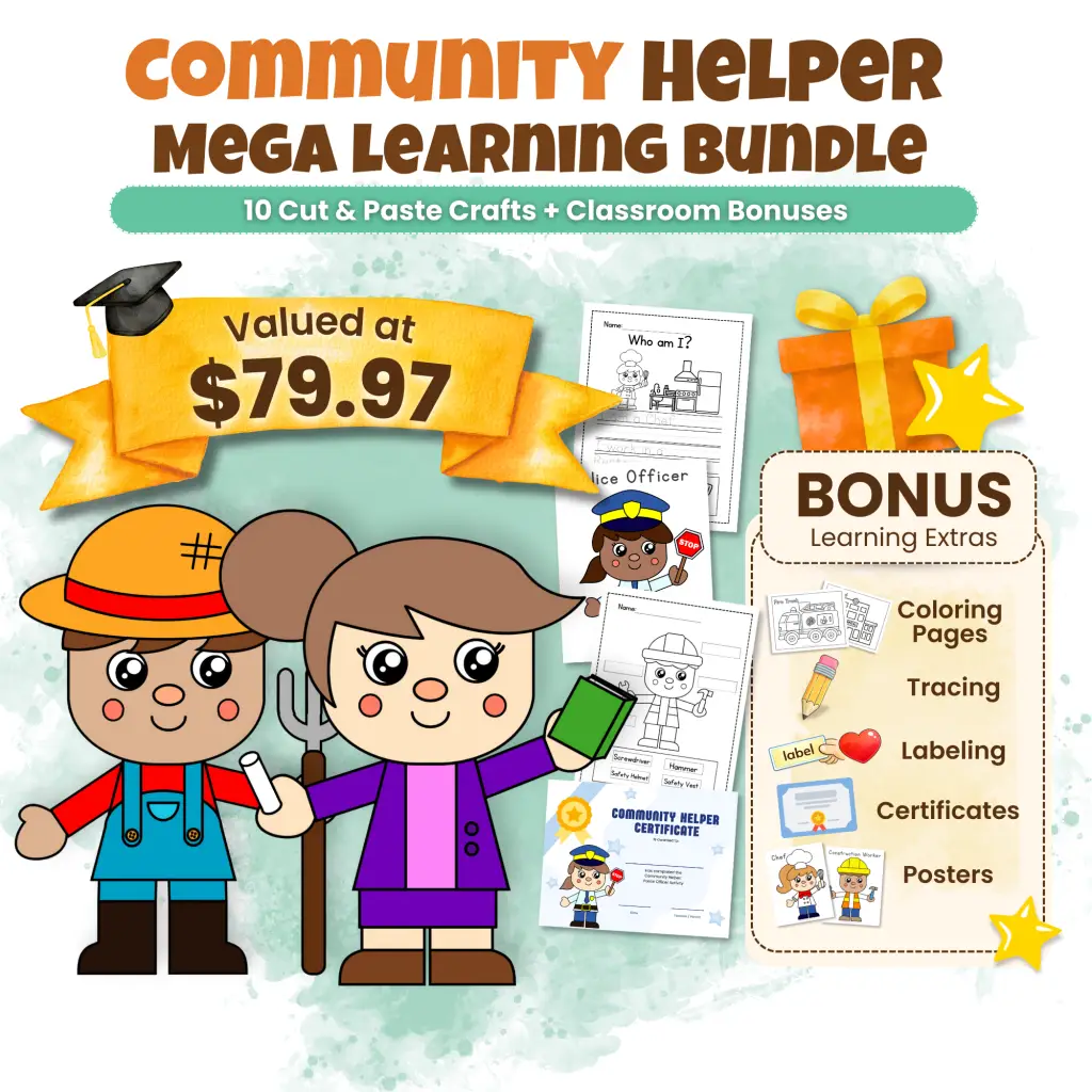 Community Helper Mega Learning Bundle valued at 79.97 dollars