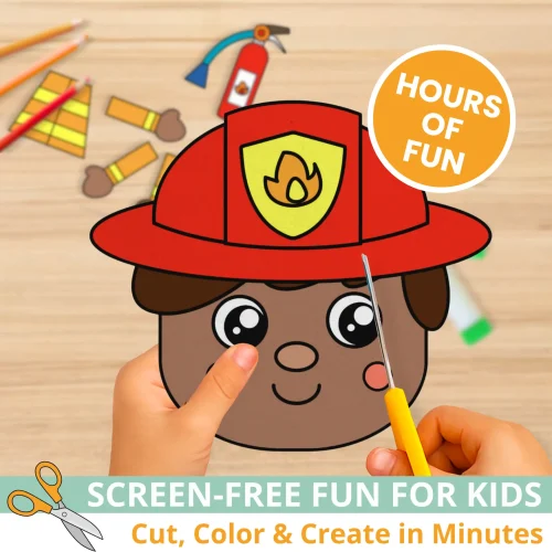 Make community helper lessons fun with this firefighter cut & paste craft for kids. Designed for early learners with bonus tracing, labeling, and coloring pages included. Easy, engaging, and perfect for print-and-go learning!