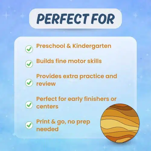 Printable Venus activity ideal for classroom homeschool STEM science learning