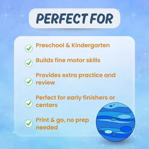 Printable Neptune activity ideal for classroom homeschool STEM science learning