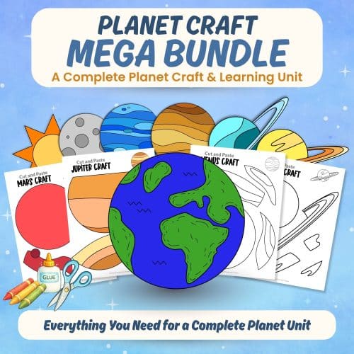 Solar system planet activities printable bundle cover with crafts worksheets certificates