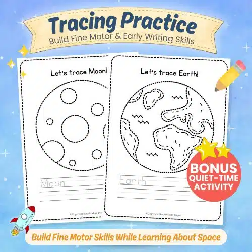 Printable planet worksheet sample for kids solar system science activity page