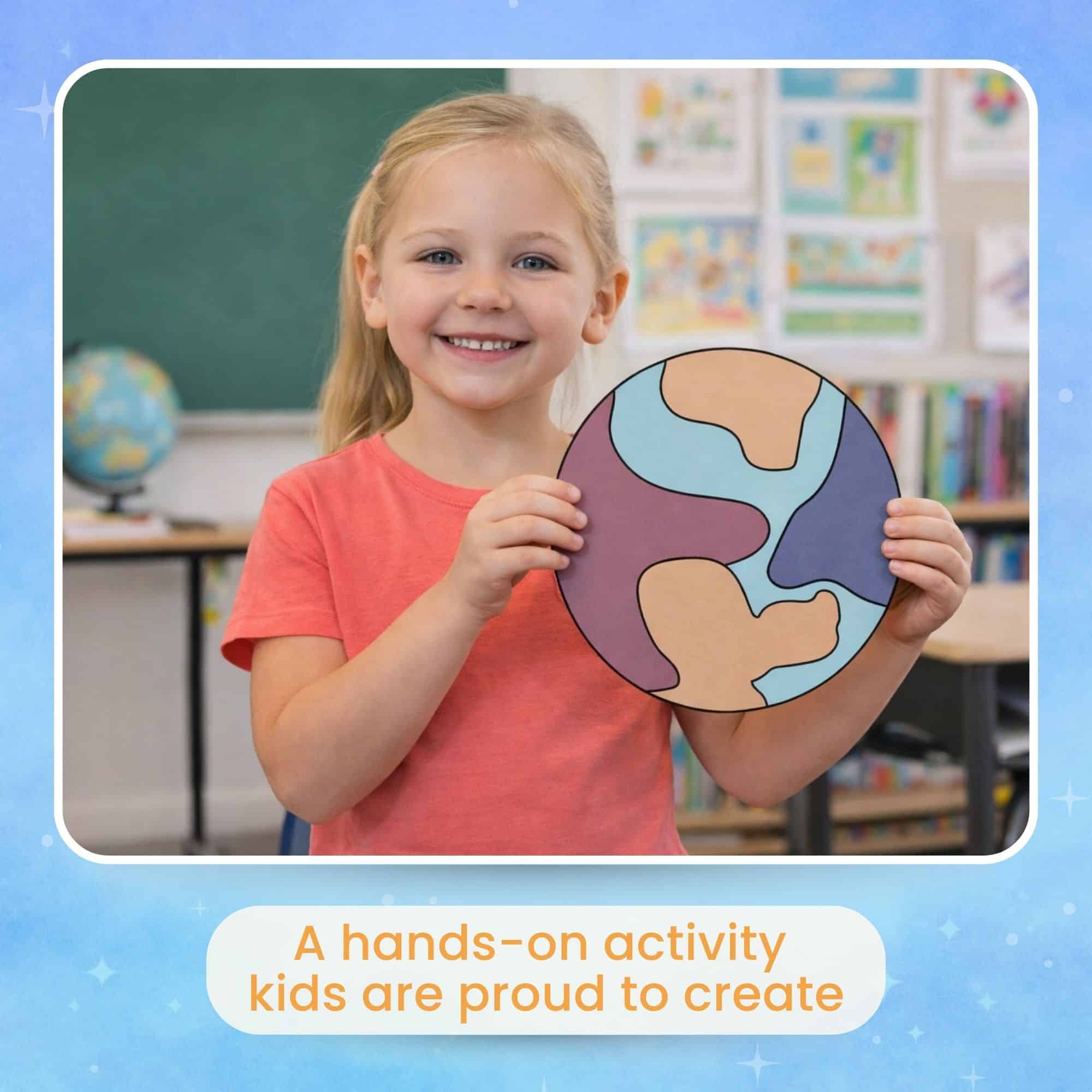 Cut and paste Pluto craft printable template solar system activity