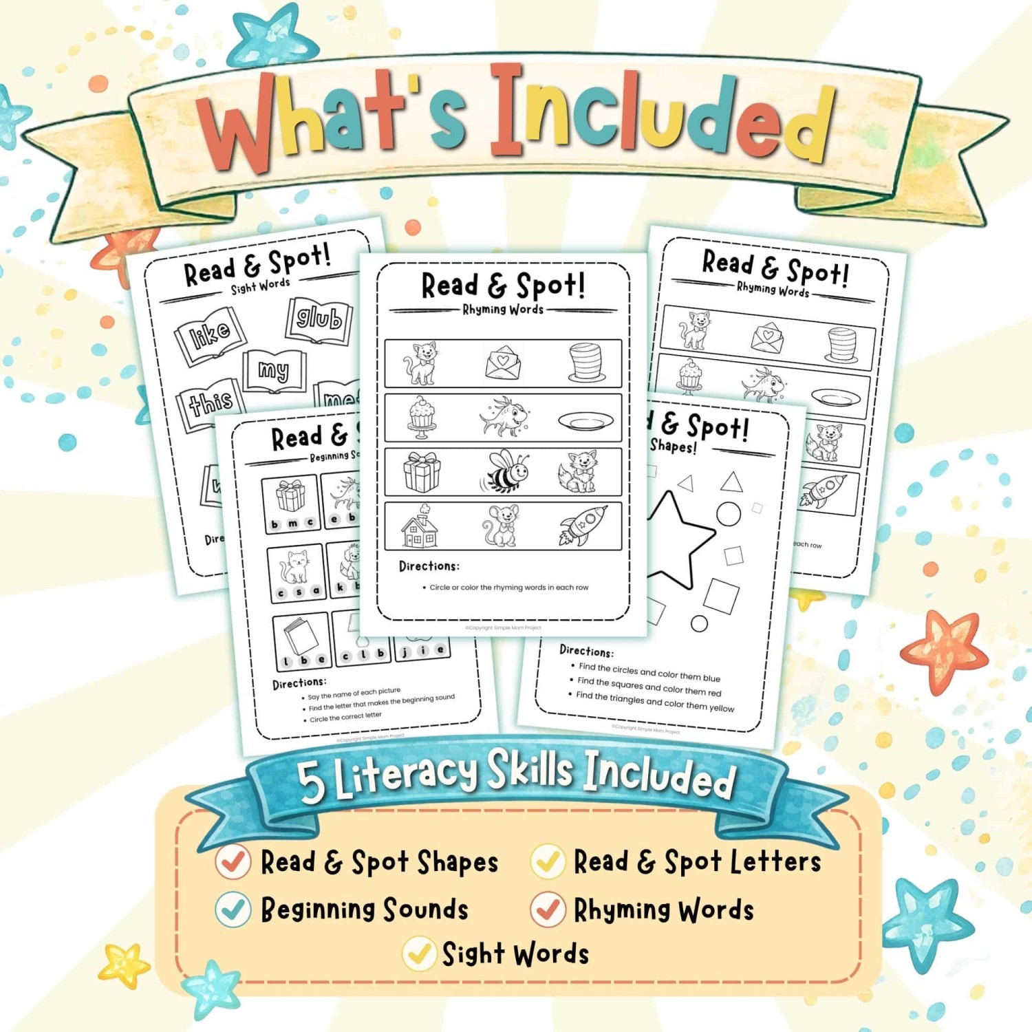 Early literacy activities printable for reading week