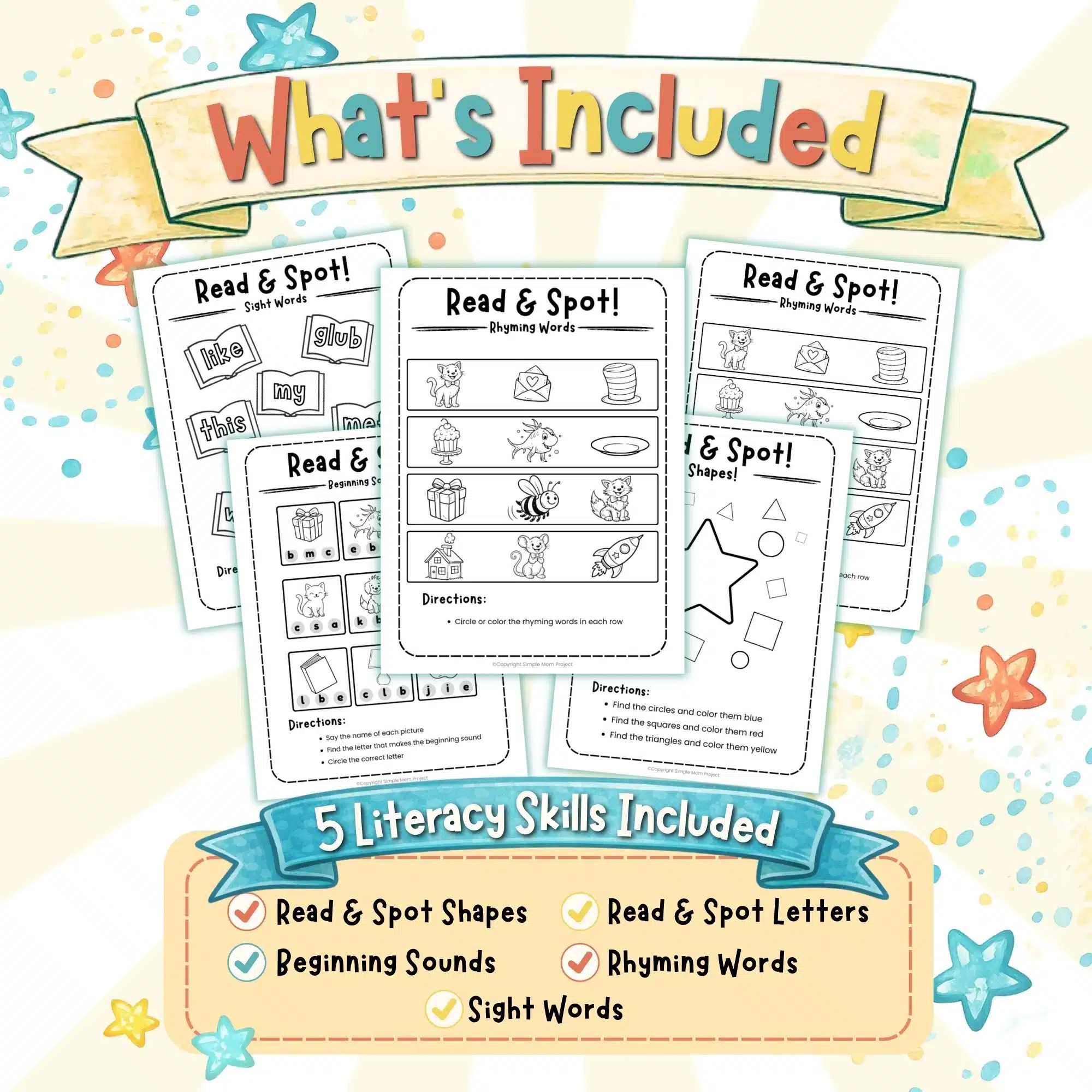 Early literacy activities printable for reading week