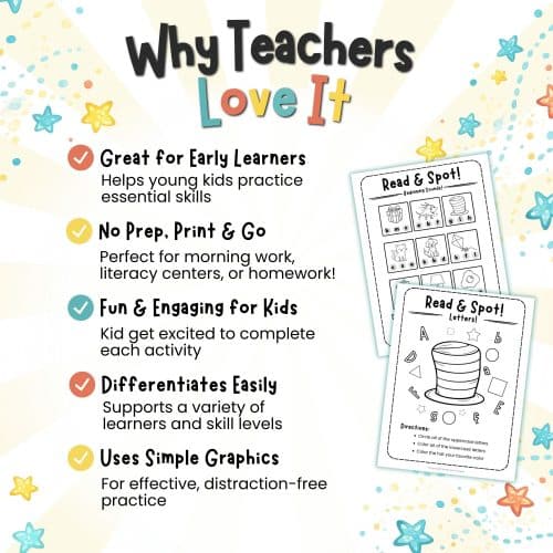 Kindergarten literacy worksheets reading celebration bundle