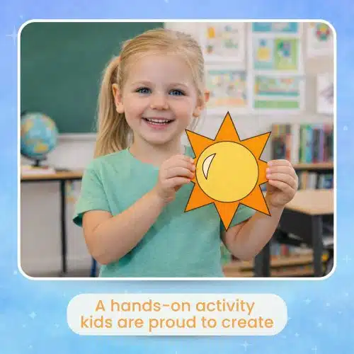 Cut and paste sun craft printable template solar system activity