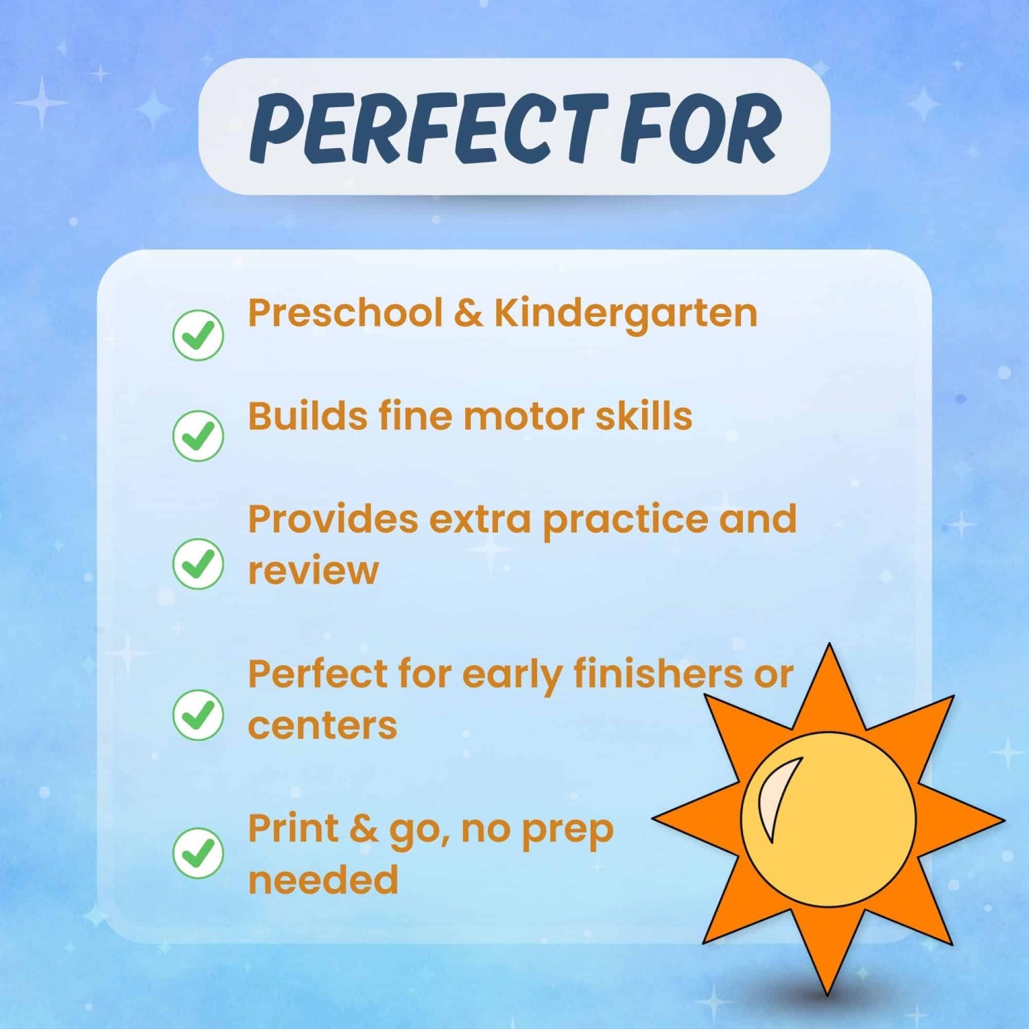 Printable sun activity ideal for classroom homeschool STEM science learning