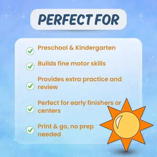 Printable sun activity ideal for classroom homeschool STEM science learning