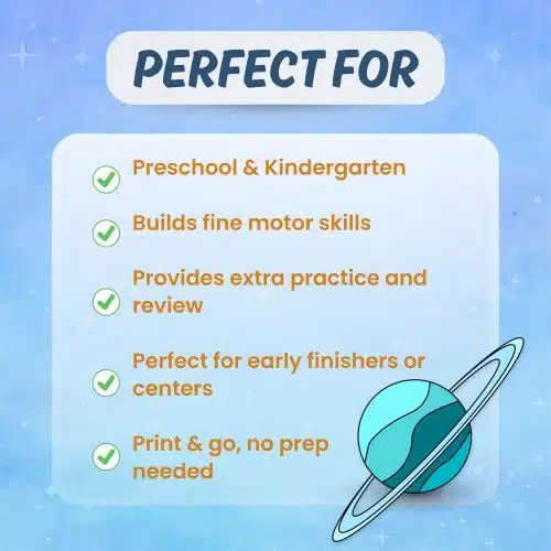 Printable Uranus activity ideal for classroom homeschool STEM science learning