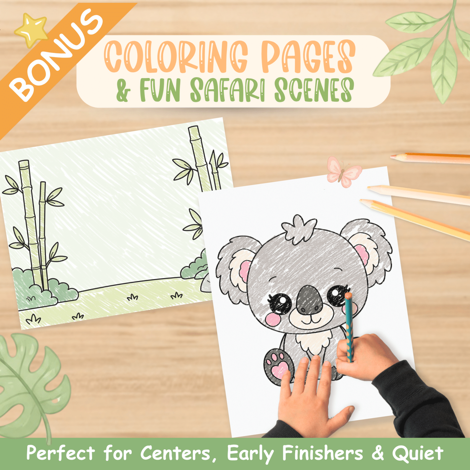 Printable koala craft bundle for preschool learning