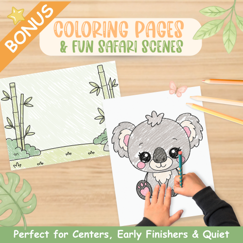 Printable koala craft bundle for preschool learning