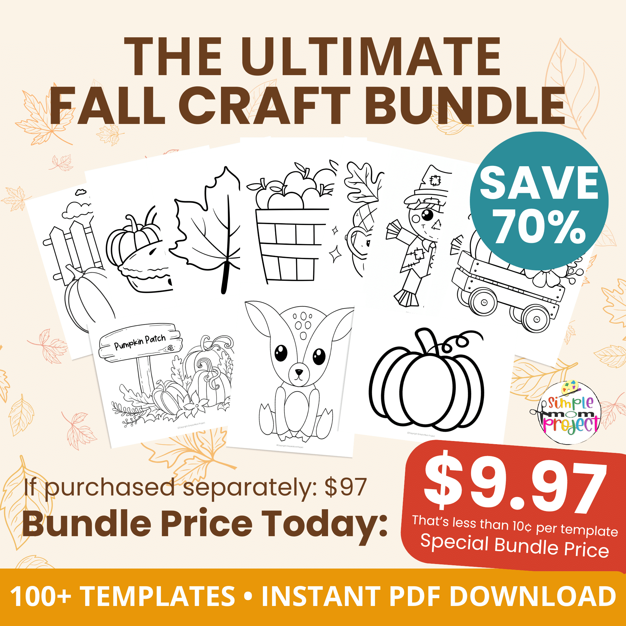 100+ Fall Printable Crafts for Kids | Autumn Coloring Pages & Templates - Image 5