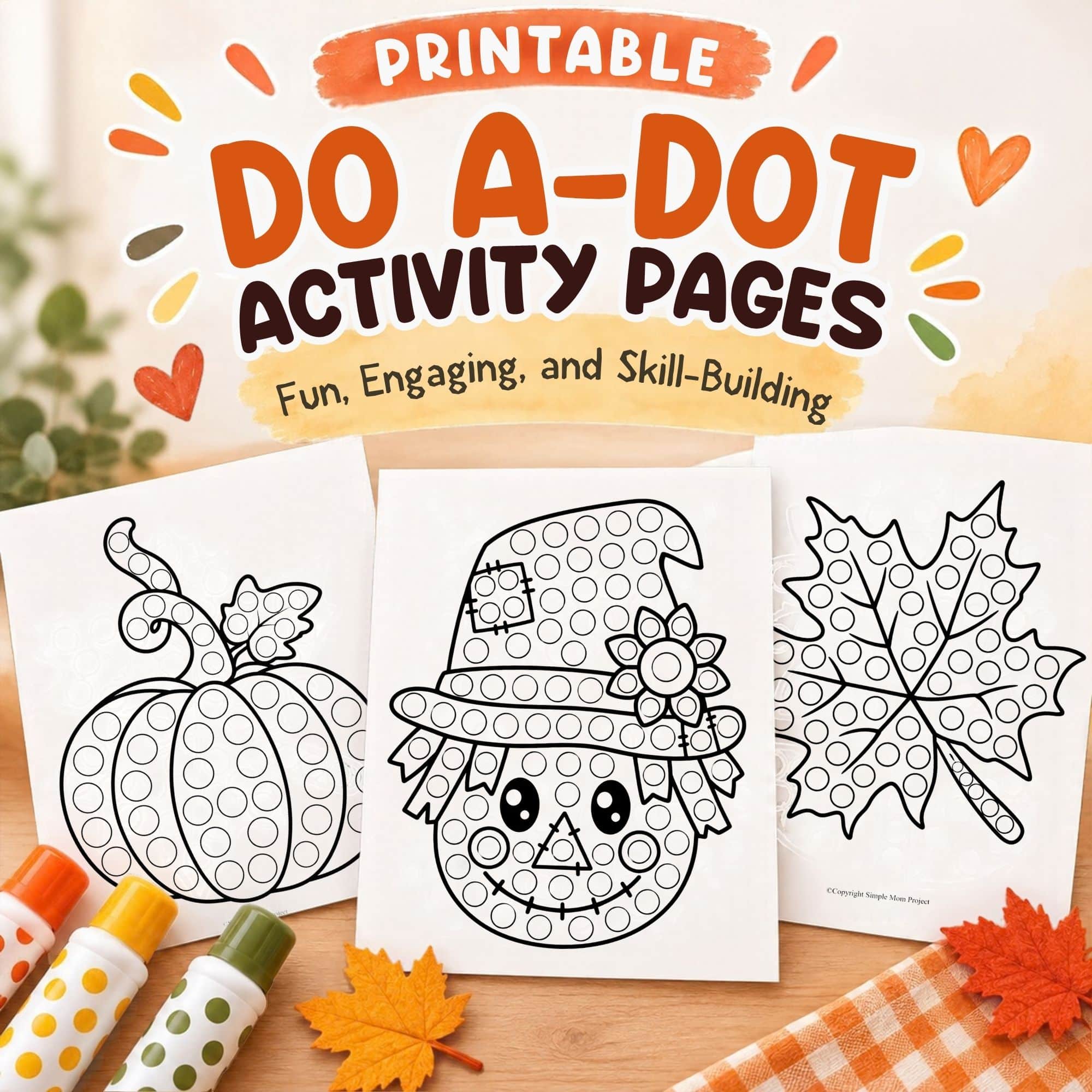 Fall Dot Marker Coloring Pages — 30 Printable Do-a-Dot Art Pages